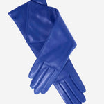 Leonora (blue) - Italian cashmere lined 6-button length leather gloves - Leather Gloves Online - Luxury Leather Gloves - 1
