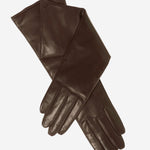 Leonora (brown) - Italian cashmere lined 6-button length leather gloves - Leather Gloves Online - Luxury Leather Gloves - 1