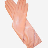 Leonora (pink) - Italian cashmere lined 6-button length leather gloves - Leather Gloves Online - Luxury Leather Gloves - 1
