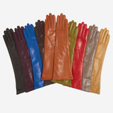 Leonora (blue) - Italian "8 button length" cashmere lined leather gloves