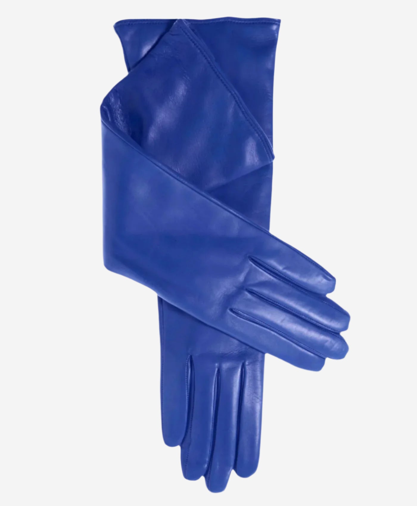 FC02W8 (blue) - Italian "8 Button Length" Cashmere Lined Leather Gloves - Leather Gloves Online - Luxury Leather Gloves - 1