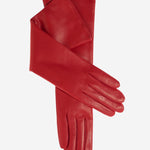 FC02W8 (red) - Italian "8 Button Length" Cashmere Lined Leather Gloves - Leather Gloves Online - Luxury Leather Gloves - 1