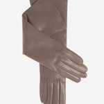FC02W8 (taupe) - Italian "8 Button Length" Cashmere Lined Leather Gloves - Leather Gloves Online - Luxury Leather Gloves - 1