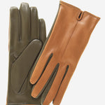 FC34 (camel) - Women's Touchscreen Italian Cashmere Lined Leather Gloves - Leather Gloves Online - Luxury Leather Gloves - 1