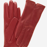 FC34 (cranberry) - Women's Touchscreen Italian Cashmere Lined Leather Gloves - Leather Gloves Online - Luxury Leather Gloves - 1