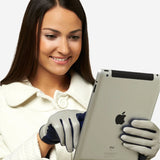 FC34 (dark brown) - Women's touchscreen Italian cashmere lined leather gloves