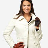 FC34 (medium brown) - Women's Touchscreen Italian Cashmere Lined Leather Gloves - Leather Gloves Online - Luxury Leather Gloves - 2