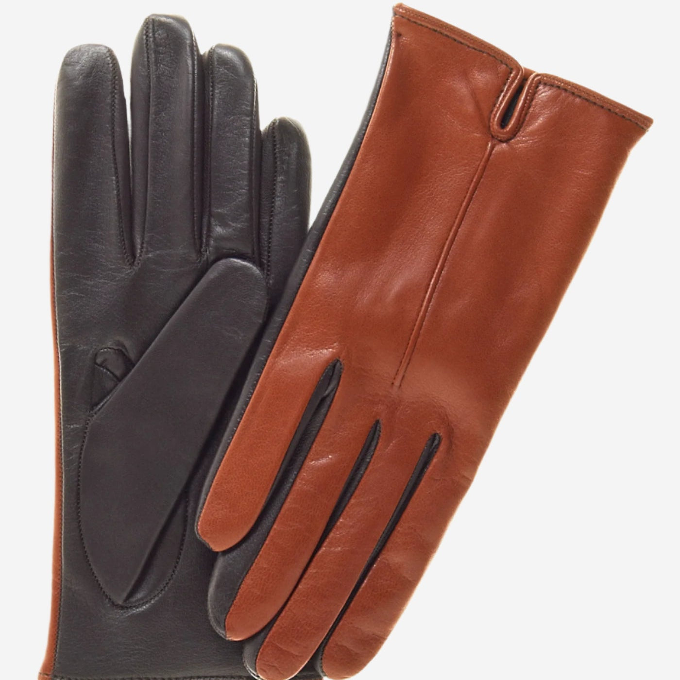 FC34 (medium brown) - Women's Touchscreen Italian Cashmere Lined Leather Gloves - Leather Gloves Online - Luxury Leather Gloves - 1