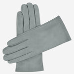 Sofia (light grey) -  Italian lambskin leather gloves with silk lining - Leather Gloves Online - Luxury Leather Gloves - 2