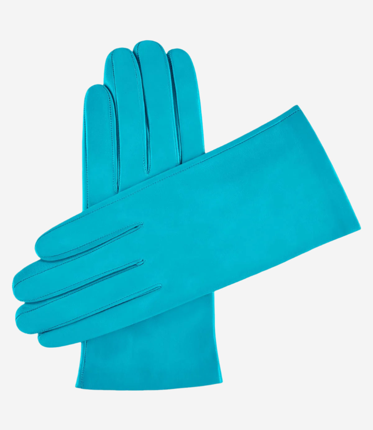 Sofia (aqua) - Italian lambskin leather gloves with silk lining - Leather Gloves Online - Luxury Leather Gloves - 2
