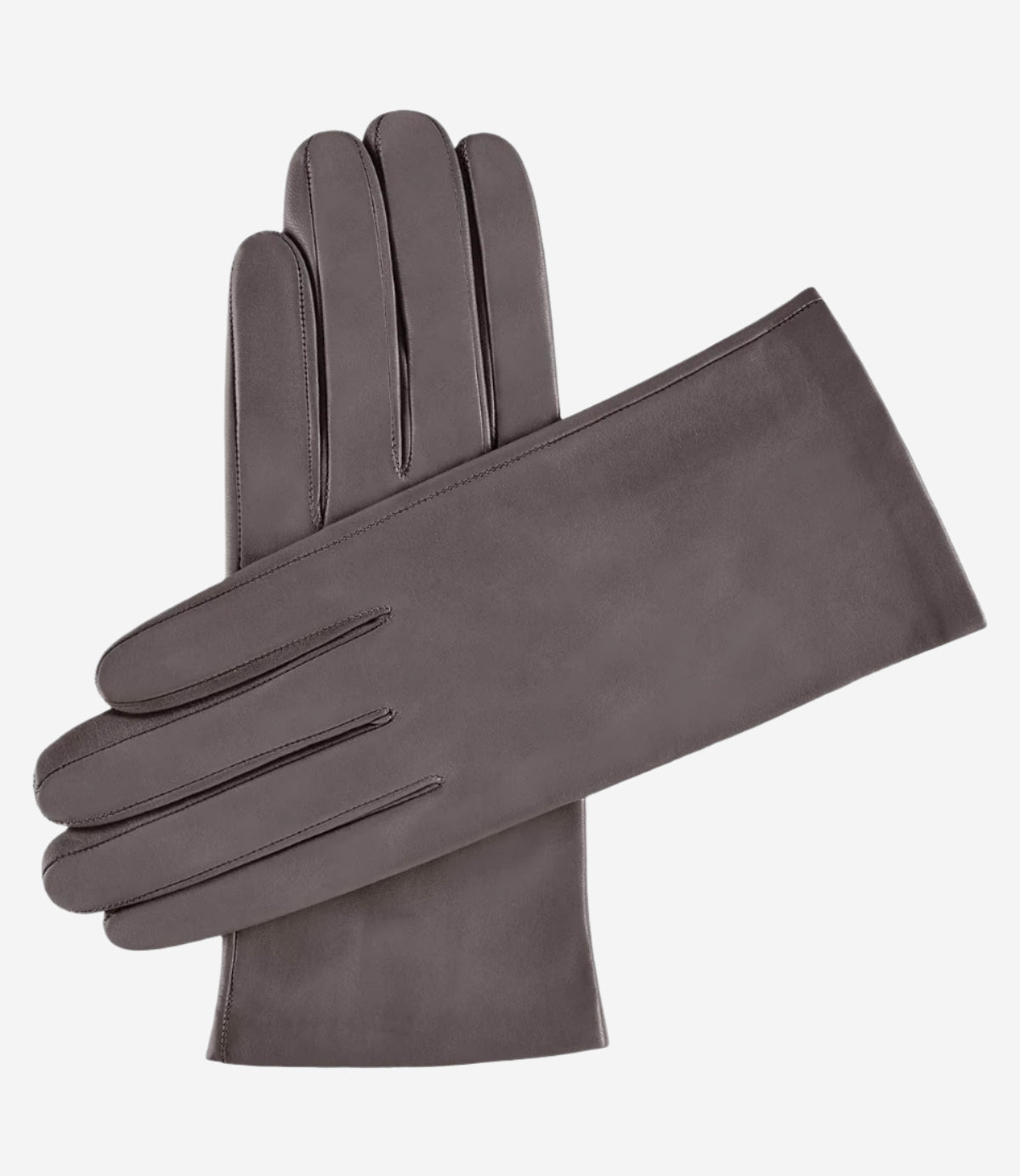 Sofia (taupe) - Italian lambskin leather gloves with silk lining - Leather Gloves Online - Luxury Leather Gloves - 1
