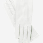 Sofia (ivory) - Italian lambskin leather gloves with silk lining - Leather Gloves Online - Luxury Leather Gloves - 1