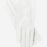 Sofia (ivory) - Italian lambskin leather gloves with silk lining - Leather Gloves Online - Luxury Leather Gloves - 1