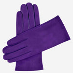 Sofia (violet) - Italian lambskin leather gloves with silk lining - Leather Gloves Online - Luxury Leather Gloves - 1