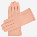 Sofia (peach) - Italian lambskin leather gloves with silk lining - Leather Gloves Online - Luxury Leather Gloves - 1