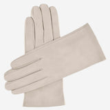 Sofia (mocha) - Italian lambskin leather gloves with silk lining