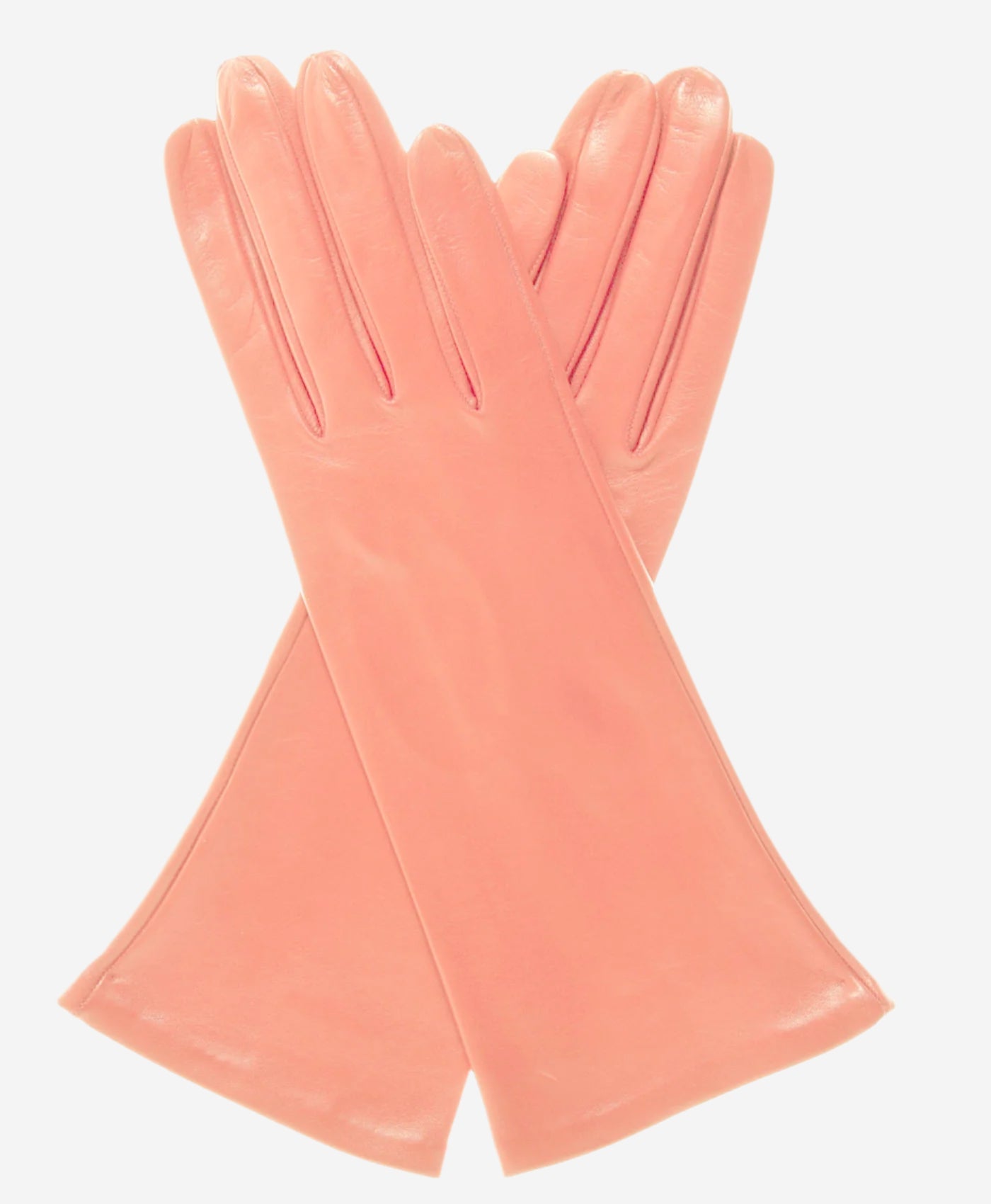 FS01W4 (pink) - Italian "4 Button Length" Silk Lined Leather Gloves - Leather Gloves Online - Luxury Leather Gloves - 1