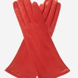 FS01W4 (red) - Italian "4 button length" silk lined leather gloves