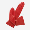 Elena (rot) - Italienische, gefütterte Leder-Opernhandschuhe, 6 Knöpfe lang