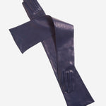 FS15W16 (hblue) - Italian Silk Lined Opera Leather Gloves - 16-Button Length - Leather Gloves Online - Luxury Leather Gloves - 1