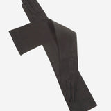 FS15W16SUEDE (black) - Italian Silk Lined Suede Opera Gloves - 16-Button Length - Leather Gloves Online - Luxury Leather Gloves - 1