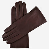Isabella (dark brown) - Italian lambskin leather gloves with cashmere lining