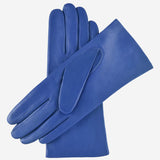 Isabella (high blue) - Italian lambskin leather gloves with cashmere lining