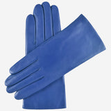 Isabella (high blue) - Italian lambskin leather gloves with cashmere lining