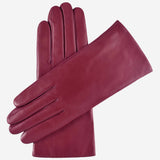 Isabella (magenta) - Italian lambskin leather gloves with cashmere lining