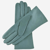 Isabella (sage) - Italian lambskin leather gloves with cashmere lining