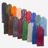 Margherita (navy) - Italian lambskin leather gloves with cashmere lining