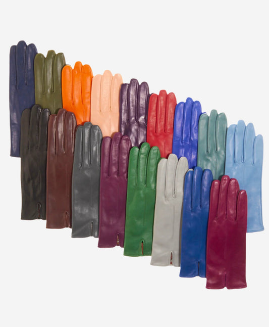 Margherita (magenta) - Italian lambskin leather gloves with cashmere lining
