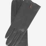 Margherita (charcoal) - Italian lambskin leather gloves with cashmere lining