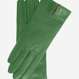 Margherita (green) - Italian lambskin leather gloves with cashmere lining