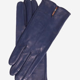 Margherita (navy) - Italian lambskin leather gloves with cashmere lining
