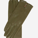 Margherita (olive) - Italian lambskin leather gloves with cashmere lining