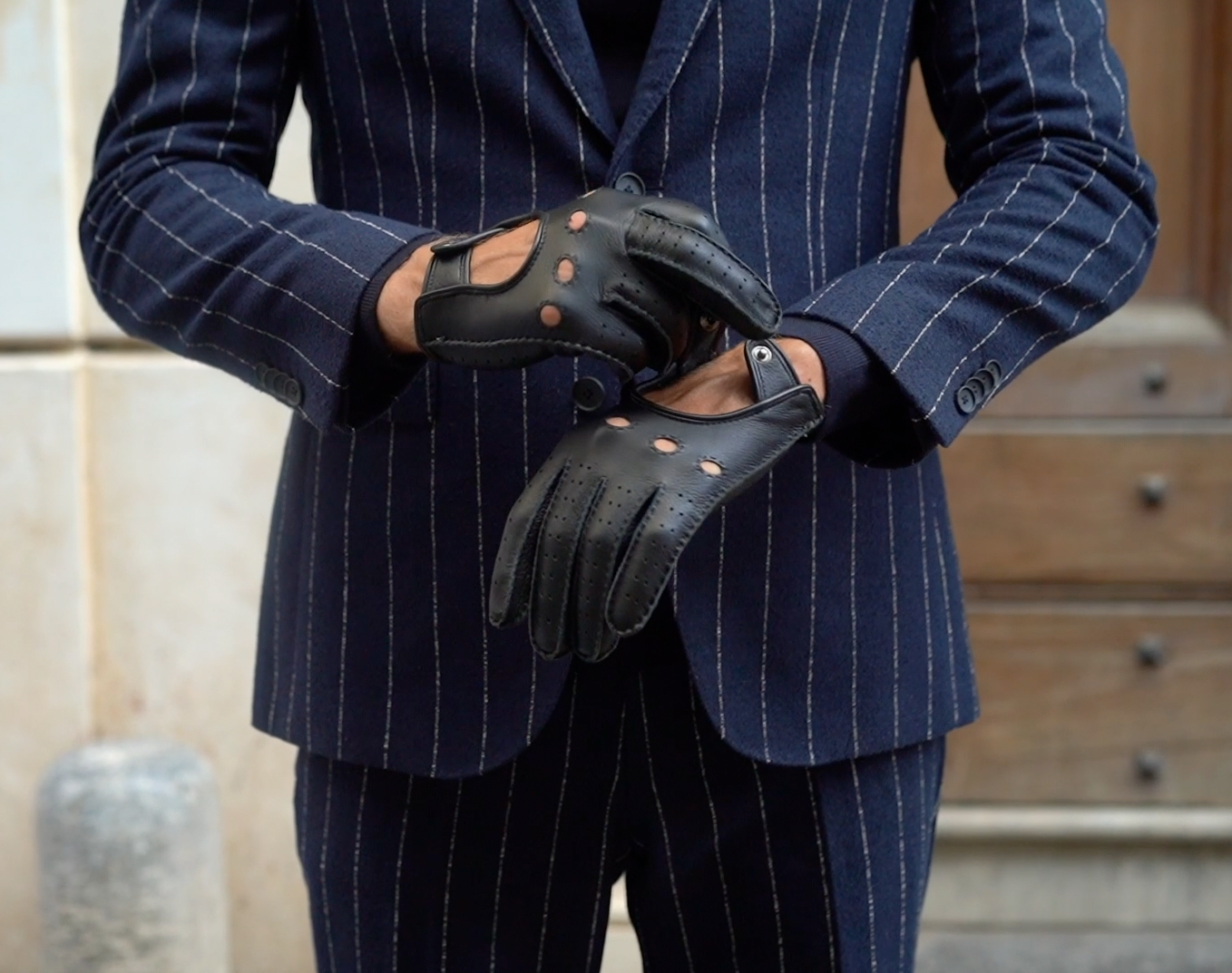 mens black dress gloves Premium Lambskin Mens Driving Dress Gloves Thinsulate lined Black Jackets4Bikes