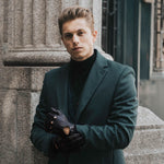 Enzo (black) - Italian lambskin leather driving gloves - Fratelli Orsini - Luxury Leather Gloves - Handmade in Italy - 4