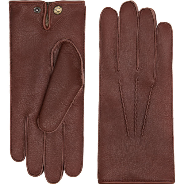 Diego - American deerskin leather gloves with fur lining