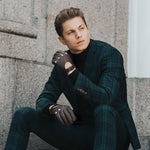 Mario (dark brown) - Italian lambskin leather driving gloves - Fratelli Orsini - Luxury Driving Gloves - Handmade in Italy - 3