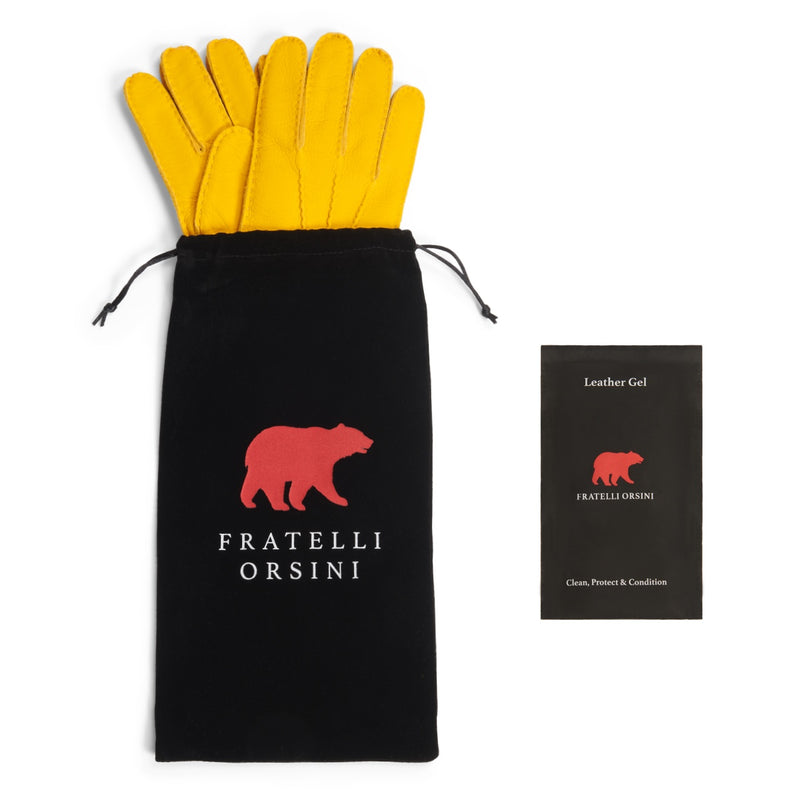 Rossana (cordovan) - Italian fingerless lambskin leather driving gloves