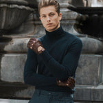 Mario (brown) - Italian lambskin leather driving gloves - Fratelli Orsini - Luxury Driving Gloves - Handmade in Italy - 3