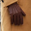 Lorenzo (brown) - Italian gloves made of American deerskin leather with cashmere lining - Fratelli Orsini - Luxury Leather Gloves - Handmade in Italy - 11