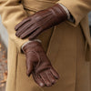 Vittoria (brown) - Italian gloves made of American deerskin leather with cashmere lining - Fratelli Orsini - Luxury Leather Gloves - Handmade in Italy - 8
