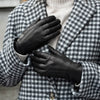 Francesca (black) - Italian lambskin leather gloves with white rabbit fur lining - Fratelli Orsini - Luxury Leather Gloves - Handmade in Italy - 7