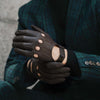Mario (dark brown) - Italian lambskin leather driving gloves - Fratelli Orsini - Luxury Driving Gloves - Handmade in Italy - 5
