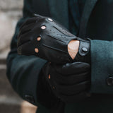 Men's Driving Gloves Black - Handmade in Italy - Enzo – Luxury Leather Gloves – Handmade in Italy – Fratelli Orsini® - 3
