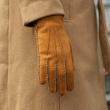Beatrice  - Italian suede leather gloves with luxurious natural sheep fur lining- Fratelli Orsini - Luxury Leather Gloves - Handmade in Italy - 8