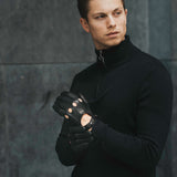 Mario (black) - Italian lambskin leather driving gloves - Fratelli Orsini - Luxury Driving Gloves - Handmade in Italy - 7