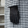 Vittoria (black) - Italian gloves made of American deerskin leather with cashmere lining - Fratelli Orsini - Luxury Leather Gloves - Handmade in Italy - 9